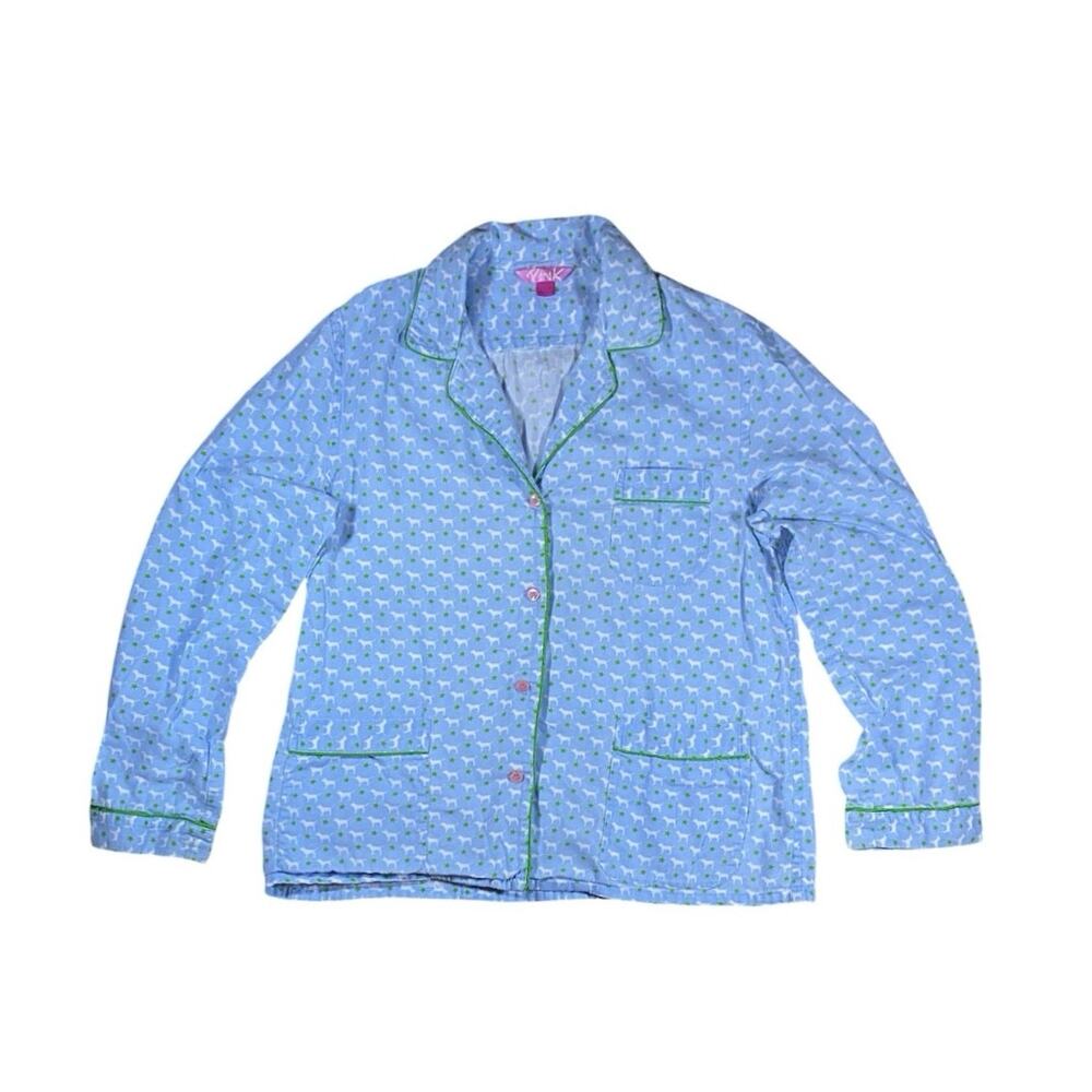 Y2K Victorias Secret PINK Dog Logo Sleep Shirt - M